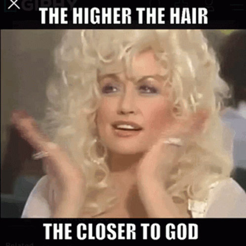 Dolly Parton in Blonde Wig Making Funny Face