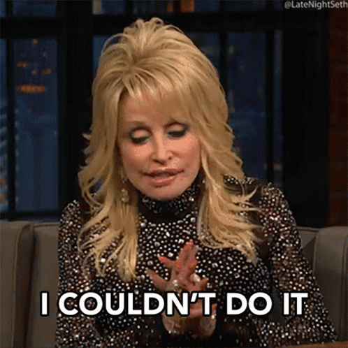 Dolly Parton Says I Couldn't Do It While Sitting on a Chair