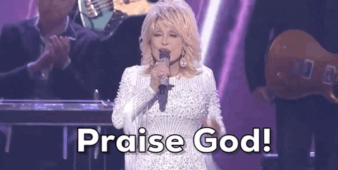 Dolly Parton Screamed Praise God GIF