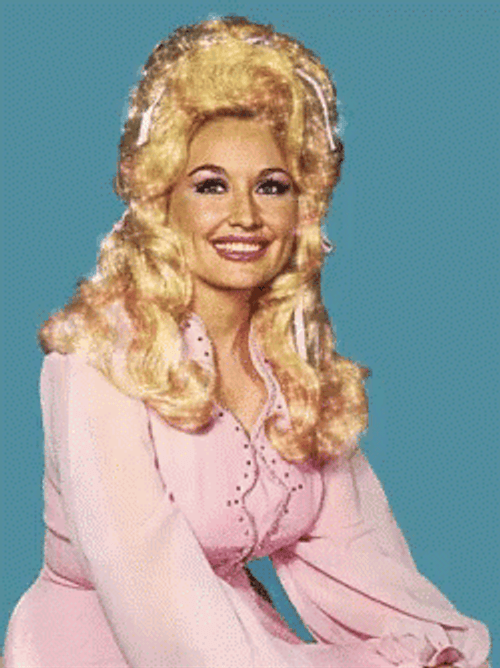 Dolly Parton Sparkling Golden Hair GIF