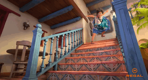 Dolores Encanto Sliding Down The Stairs GIF