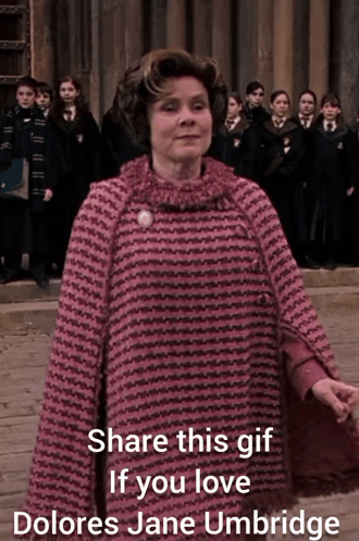 Dolores Umbridge Checkered Dress GIF