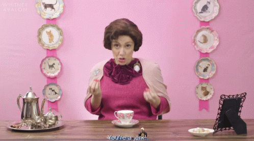 Dolores Umbridge Pointing At Coffee GIF
