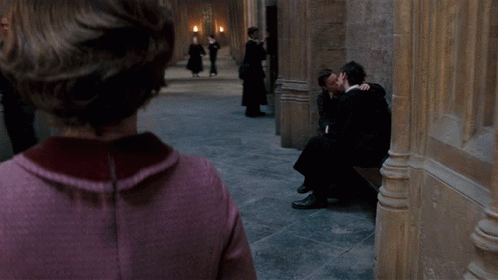 Dolores Umbridge Stopping Kissing Couple GIF