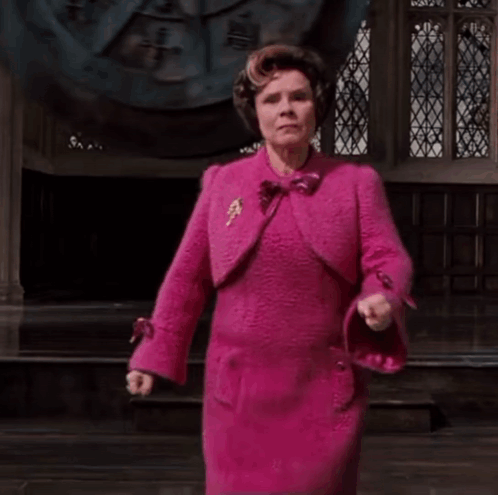 Dolores Umbridge Walking Fast GIF