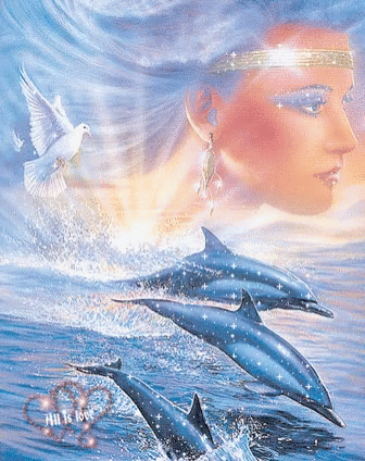 Glittering Dolphin Poster GIF