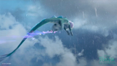 Dolphin Flying in Sky with Disney Logo