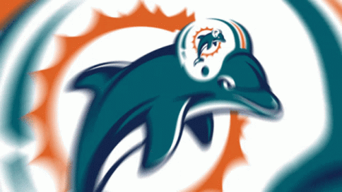 Dolphin Wearing Helmet With Dolphin Logo GIF