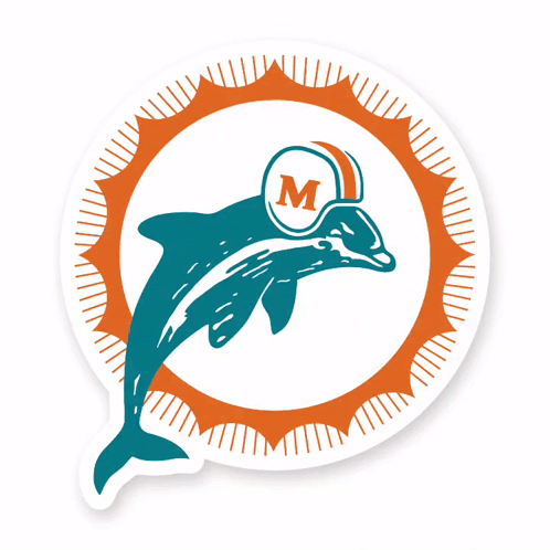 Dolphin Wearing Helmet With Letter M GIF