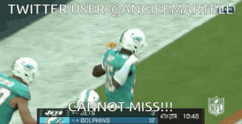 Dolphins Player Tackled by Jets