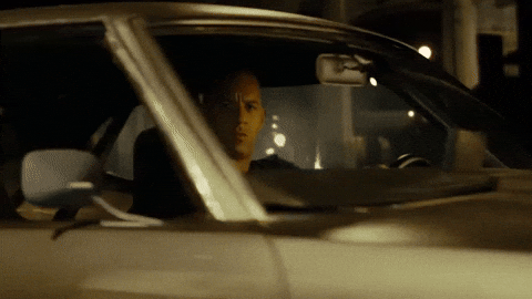 Dom Toretto Driving And Looking For Someone GIF