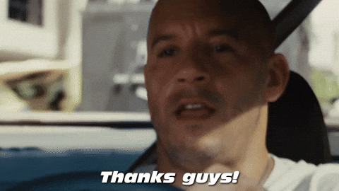 Dom Toretto Thanks Guys GIF