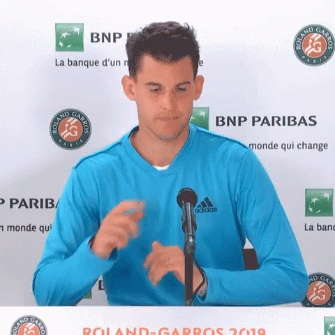 Dominic Thiem Tapping Mic GIF