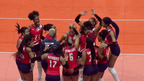 Dominican Volleyball Team Group Hug GIF