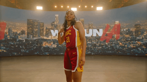 Dominique Darius Usc Flexing Her Jersey GIF