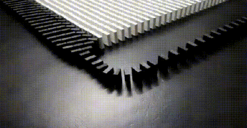 Dominoes Toppling Down Domino's Pizza GIF