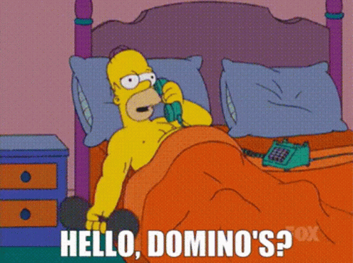 Dominos Delivery Calling Homer Simpson GIF