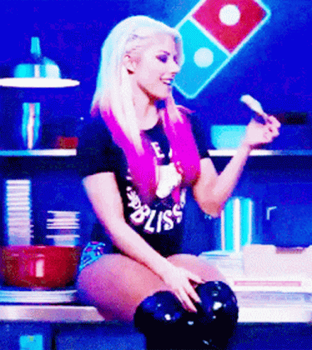 Dominos Pizza Alexa Bliss Model GIF