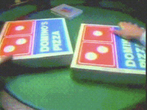 Dominos Pizza Boxes Poker Game GIF