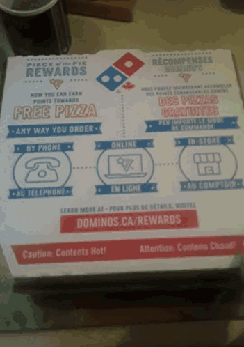 Dominos Pizza Opening Box GIF