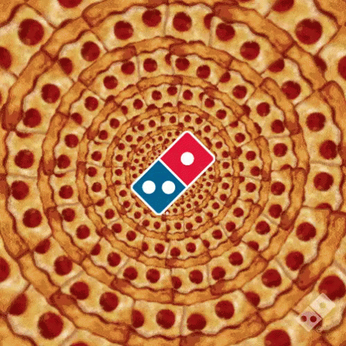 Dominos Pizza Vector Art Loop GIF