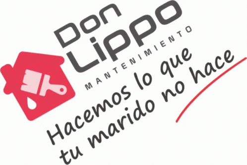 Don Lippo Maintenance Logo Red House Paint Brush