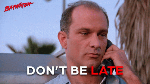 Don't Be Late On Time Sharp GIF