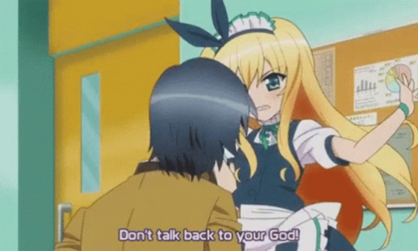 Don't Talk Back Anime Slap GIF