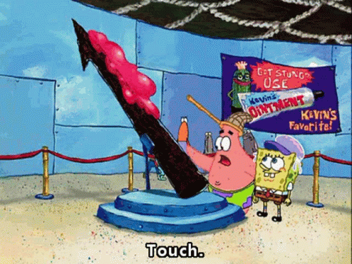 Don't Touch Patrick Meme GIF