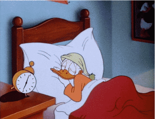 Donald Duck Alarm Clock Waking Up GIF