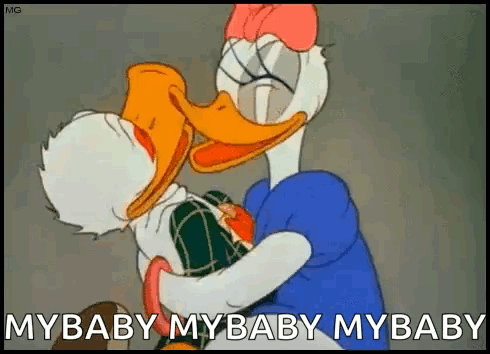 Donald Duck and Daisy Duck Hugging