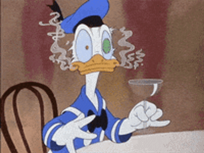 Donald Duck Disney Drinking Hot GIF