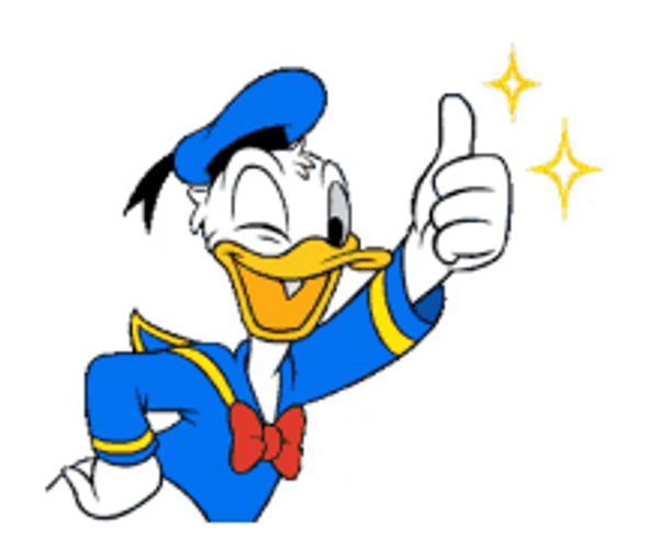 Donald Duck Disney Good Job Thumbs Up GIF