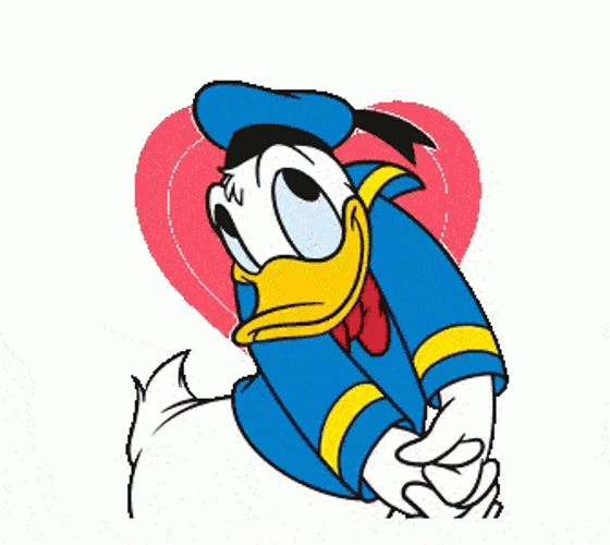 Donald Duck Disney Love Happy GIF