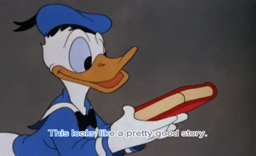 Donald Duck Disney Pretty Good Story Reading Book GIF