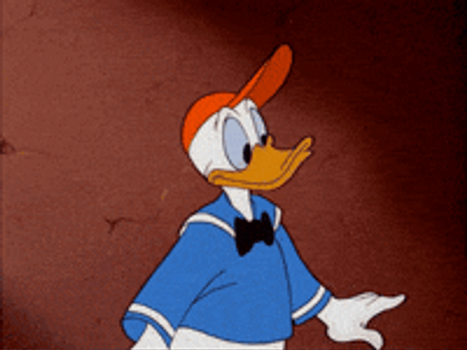 Donald Duck Disney Startled Angry GIF