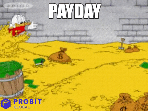 Donald Duck Diving In Money Meme GIF