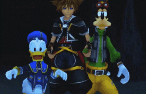 Donald Duck Goofy And Sora From Kingdom Hearts GIF