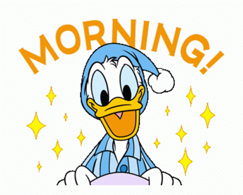 Donald Duck Happy Morning Sparkle GIF