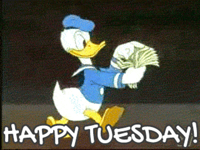 Donald Duck Happy Tuesday GIF 