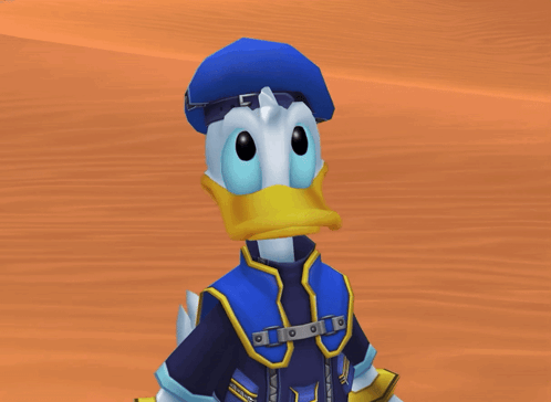 Donald Duck In Blue Hat And Jacket GIF