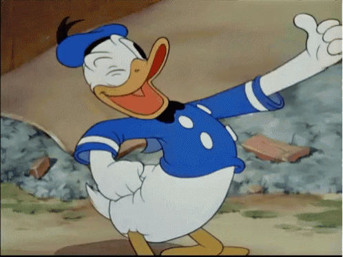 Donald Duck Is Giving A Thumbs Up In A Cartoon Scene GIF