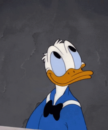 Donald Duck Is Wearing A Blue Shirt And A Bow Tie GIF