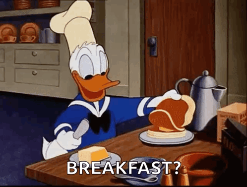 Donald Duck Making Pancakes GIF