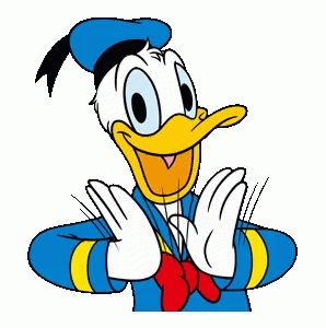 Donald Duck Making Stop Sign