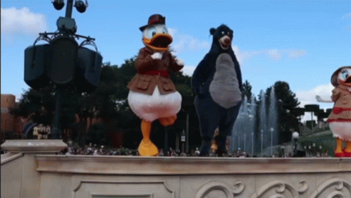 Donald Duck Performs In Disneyland Stage GIF