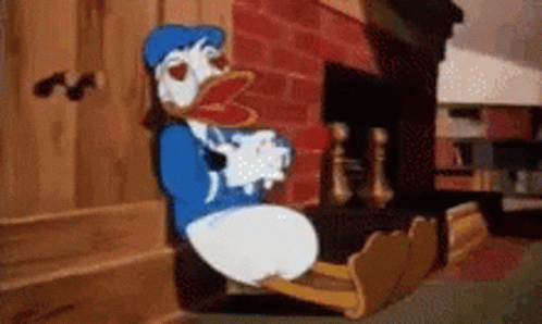Donald Duck Sitting on Rocking Chair