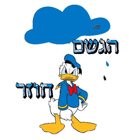 Donald Duck Standing Under Cloud
