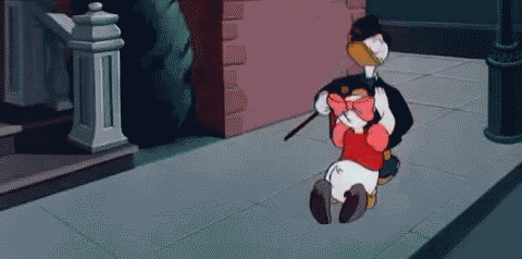 Donald Duck Waddle Past Daisy Duck GIF