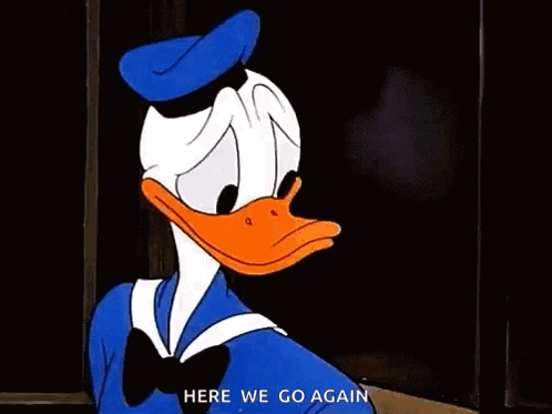 Donald Duck Waving Here We Go Again